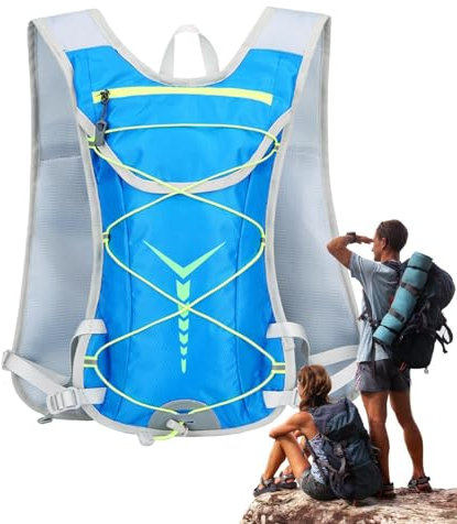 Voihamy Trinkrucksack-Rucksack, Laufrucksack - Running Daypack Trinkrucksack zum Wandern | Reflektierender Wasserrucksack, Motorradtaschenrucksack, Reitreiserucksack für Camping, Laufen