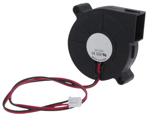 de 50 mm 5015, ventilador de refrigeración de CC sin escobillas | Ventilador electrónico de turbina de 5V/12V/24V con rodamiento de bolas doble | Accesorio duradero de impresora de