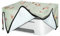 kwmobile Leinen Cover kompatibel mit HP DeskJet 4120e / DeskJet 4155e Hülle - Tasche für Drucker - Staubschutzhülle Schutzhaube Schutzhülle - Weiß Braun Graugrün