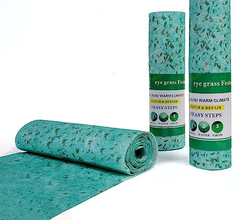 stuoia biodegradabile,all-in-One Tappeto erboso per Semi d'Erba, Semi di Erba integrati con fertilizzanti per Prato,Tappetino da prato,20 * 300cm (2)