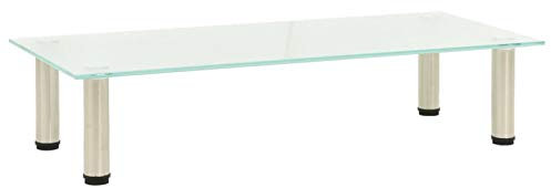 Homgoday Mueble para TV de cristal templado, 80 x 35 x 17 cm, de cristal templado, mueble para TV o salón, mesa para TV, mueble bajo para TV de salón industrial