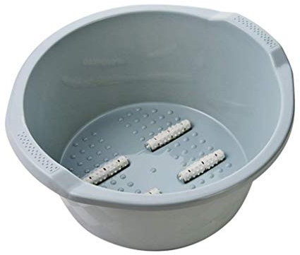 WADRBSW Fußwanne - Extra große Fußbadewanne - Massage-Pediküre-Spa-Becken zum Einweichen Ihrer müden und schmerzenden Füße - Großer Fußbadeeimer (Farbe: Grau) (Grau), to Pursue Happiness