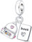 BIZK Rucksack Buch Charm Anhänger für Armband 925 Sterling Silber Charm Bead Pendant für Europäische Armbänder und Halsketten