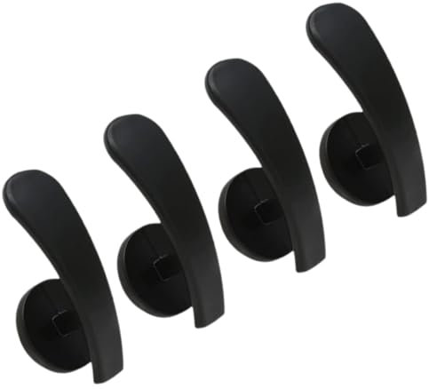 PRETYZOOM 4 Piezas Verter Ganchos Decorativos para Cortinas Empate Manos Ganchos Pared enganches Pared Gancho metalico para Cortina Ganchos metalicos para Cortinas aleación de Aluminio Black