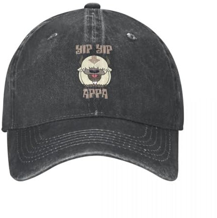 OAUMJIIL Yip Yip Appa Anime Männer Frauen Baseballmützen Distressed Denim Caps Hut Outdoor Laufen Verstellbare Snapback Mütze