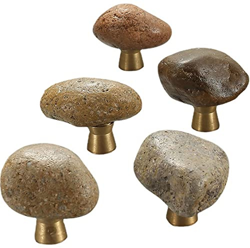 Boutons de porte d'armoire, poignées de tiroir en galets de ferme, poignées de porte d'armoire naturelles, poignée de meuble de maison d'hôtes for table de chevet, armoire à vin, armoire, base en méta