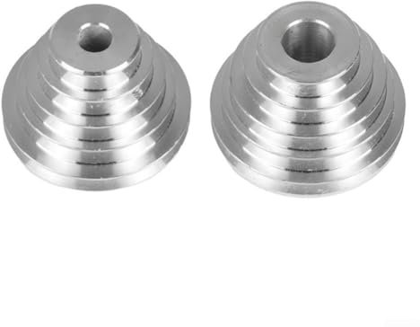 Aluminium-Pagoden-Riemenscheiben-Set mit Keilriemen für Tischbohrmaschine, 5-stufige Getrieberäder (14 mm und 22 mm Löcher)