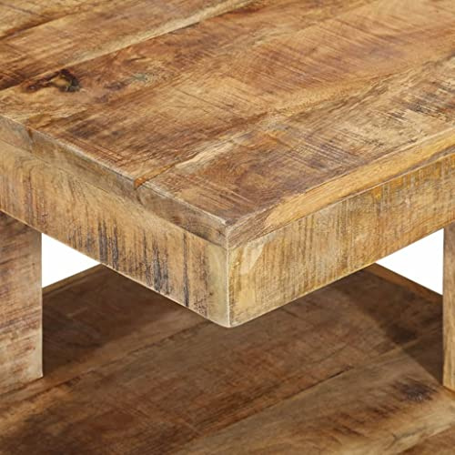 HEFZGDB Couchtisch 45x45x40 cm Massivholz Mango Couchtisch Akazie Couchtisch Klein Wohnzimmertisch Klein Kaffeetisch für Wohnzimmer Innenhof Café Balkon