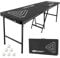 VEVOR tragbarer Beer Pong Tisch klappbar erhöht (240 x 60 x 90 cm), Beerpong Tisch mit Tragegriffen & 6 Pong-Bällen, Heckklappentisch für Büro Heckklappenparty Reisen und Camping, schwarz