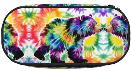 HJLUUFT Make-up-/Kosmetiktasche mit Bärentanz-Motiv, Kawaii-Bleistift-Box, Gadget-Organizer, Tasche mit Reißverschluss