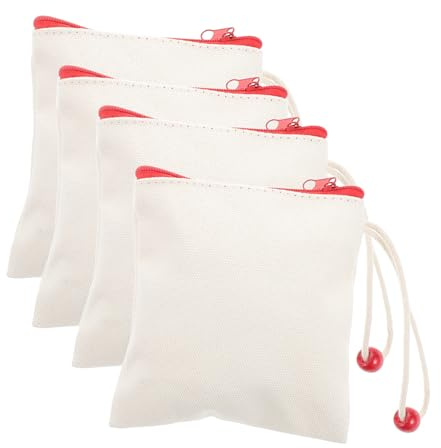Veemoon 4piezas Bolsos Pequeños De Lona para Manualidades Organizadores Joyeros Monederos De Lona Monederos para Mujer