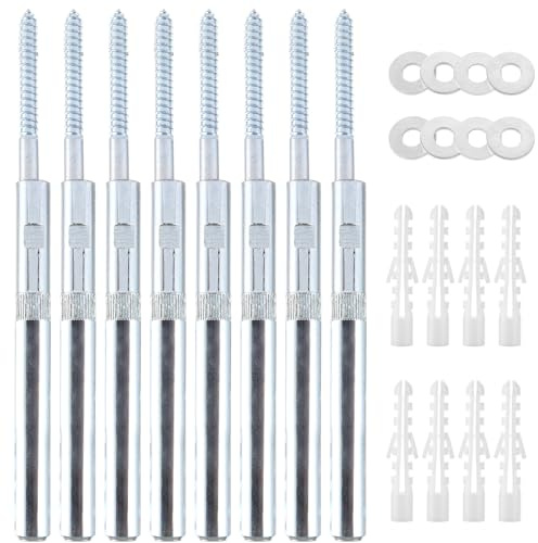 SHUESS Lot de 8 supports d'étagère invisibles - 12 x 120 mm - Support d'étagère flottant en métal - Support mural pour étagère murale en bois - Charge lourde : 20 kg