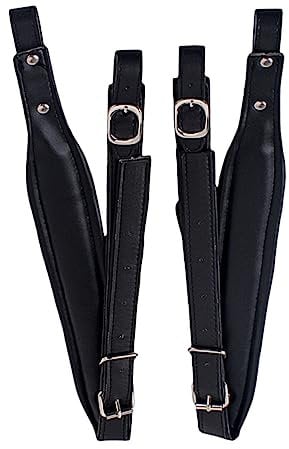 Toyvian Akkordeon-schultergurt Aus Kunstleder Mit Schnallen Für Bassakkordeon Verstellbar Schwarz Schultergurt Akkordeongurt