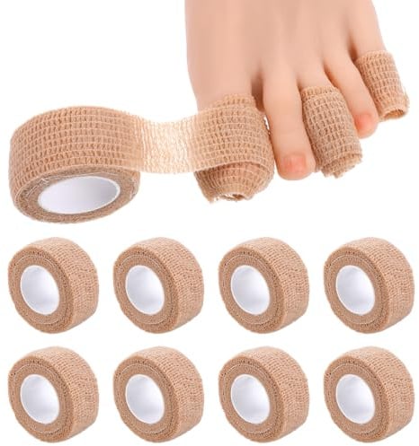 KFHENSOMR 8 Stück Zehenschutz Großer Zeh, Atmungsaktiv Schneidbar Zehenschutz, Schlauchbandage bei Hühneraugen Blasen eingewachsenen Zehennägeln Bunion, Schwielen, Daumenvalgus