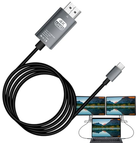 Tipo A Cable HDTV - Adaptador USB A HDTV - Cable de Video 4K60Hz | Cable Convertidor Para Proyector TV Monitor, Presentaciones De Sala De Conferencias De Enseñanza En El Aula, Ordenador De