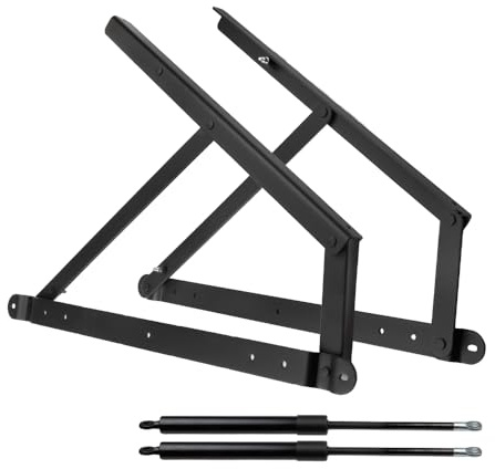 Springaufbeschlag (R+L) Bettbeschlag mit Gasdruckfedern für Liegen, Betten (800N)