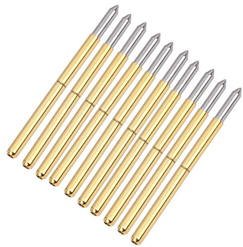 HEEPDD Prüfspitze Pogo Pins, 100 Stück Prüfspitze P125 B 2,0 Mm Robustes Material Messing Genauigkeit Bis zu 0,02 Mm Computerbearbeitung für Führungsstifte und Lötverbindungen, Prüfung