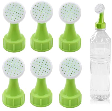 6 Pcs Bottle Top Sprinkler,Watering Sprinkler Heads with Mini Holes,Plastic Nozzle Watering Tops,Portable Bottle Top Spout,for Drinking Bottles Seed Seedlings Potted Plants Garden Irrigation