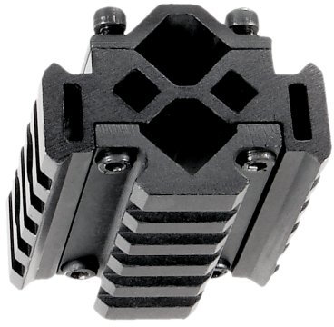 UTG Leapers - Utg Universal Tri-rail Rifle Barrel Mount, 5 Slots Laufmontage, Schwarz, Einheitsgröße EU