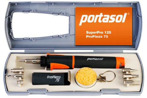 Portasol 11289250 Pro Piezo 75-Watt Heat Tool Kit with 7 Tips