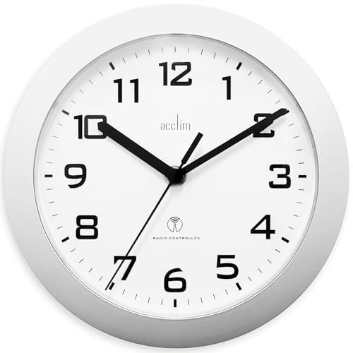Acctim 74367 Peron Radio Controlled Wall Clock, Silver, 23 cm l x 23 cm w