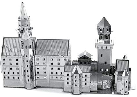 Fascinations MMS018 - Metal Earth 502552 - Schloss Neuschwanstein, lasergeschnittener 3D-Konstruktionsbausatz, 3 Metallplatinen, ab 14 Jahren