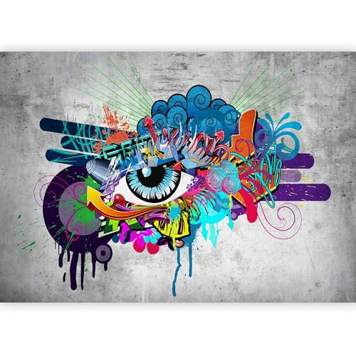 murando - Papier peint panoramique moderne 350x256 cm - Revêtement mural décoration salon - Design moderne - Graffiti artistique gens colorés inscriptions murales urbaines adolescent 10110905-10