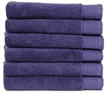TowelSelections Gardenia Collection Luxus Handtücher, 100% langstapelige türkische Baumwolle, Twilight Purple, 6 Handtücher