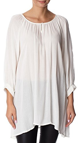 KAFFE Damen Tunika Amber Damen Tunika Amber 3/4 Arm Casual Shirt Rundhals 3/4 Ärmel