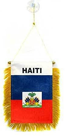 AZ FLAG - Wimpel Haiti - 15x10 cm - Haitianische Mini Flagge 10 x 15 Cm - Auto Pennant Spezielle Auto