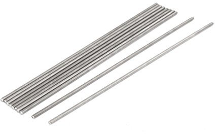 sourcing map 10 Stück Gewindestangen M3x180mm Edelstahl 304 Gewindestift Metrischem Vollgewinde Bar Gewindestäbe für Befestigung CNC-Werkzeugmaschinen 3D-Drucker Industrie Geräte