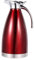 Stainless Steel Coffee Pot Double Wall Vacuum Insulated Thermos Jug Hot Water Bottle Pitcher Beverage Dispenser with Press Button 1.5L/2L (2L, Red)