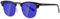 kimorn Polarisierte Sonnenbrille Unisex Retro Halb-Randlos Rahmen Klassisch Eyewear AE0550 (Matte Schwarz&Silber, 52)