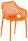 CLP Stuhl Air XL I Stapelbarer Terrassenstuhl I Komfort Und Design I Ideal Für Garten und Balkon I UV Beständig Und Wetterfest, Farbe:orange