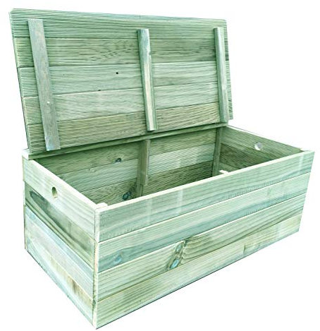 Coffre/banc en bois Traité pour l'extérieur Entièrement monté. 80x40x40 cm