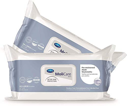 MoliCare Skin Waschlappen Aloe Vera / Lanolin 96 Stück, 48 Stück