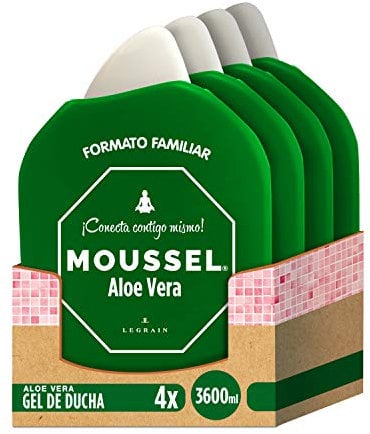 Moussel Gel de Ducha Purificante con Aloe Vera Formato Familiar 900ml - Pack de 4