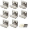 Flomore Ceramic Tile Display Bracket Hanger Stainless Steel Wall Mounted Hook Silver (Pack of 8)