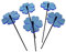 Sun Catcher Garden Decor 5 Leuchtende Sonnenfänger, 25cm große Blumen, Dekoration für Beet, Balkon und Terrasse oder als Gärtner Geschenk, Farbe:blau