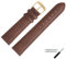 MARBURGER Uhrenarmband 18mm Leder Braun Gold Rind Prägung - Montage Set 5301830000220