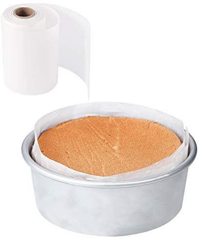 BYKITCHEN Backpapier Rolle, 10 cm x 50 m Backpapier zuschnitte, Klein Butterbrotpapier rolle, Antihaft Backpapier für Kuchenform, Springform und mehr