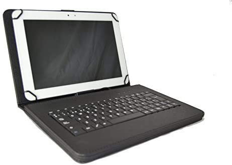 theoutlettablet® Funda con Teclado extraíble en español (Incluye Letra Ñ) Type-C para Tablet Samsung Galaxy Tab S5e 10.5 / Tab S6 10.5 / Tab S6 Lite 10,4 / Tab S7 11 - Color Negro