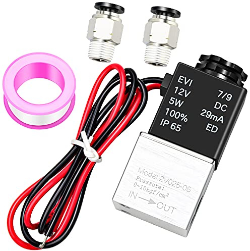 ERGAOBOY 12V DC 1/8 BSP stromlos geschlossenes elektrisches Magnet Luftventil mit 2 Wege Positionen (2V025 06)
