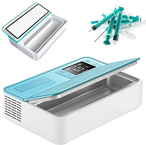 DRSM Portable Mini Voiture Frigo, Médicament Réfrigérateur Grande Capacité Refroidisseur D'insuline, pour Voiture, Voyage, Maison,220V