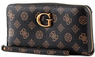 GUESS Eco Brenton SLG Large Zip Around L Mocha Logo