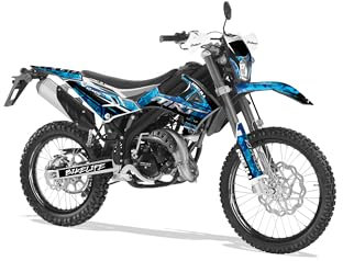 Deko-Set für Motorrad, anpassbar, Rieju MRT 50 von 2022 bis 2023, WIX Blau