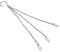 fiXte 3 Strand Garden Hanging Basket Chains Replacement Metal Easy Fit 14” Hook Clips