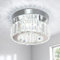 Kristall Deckenleuchte Kronleuchter Pendelleuchte Luxuri?s Kristall Lampe Flur Deckenlampe Flur Schlafzimmerlampe Lampe Wohnzimmer mit Helle Lichter für Schlafzimmer Flur Proch (Rund-Cool)