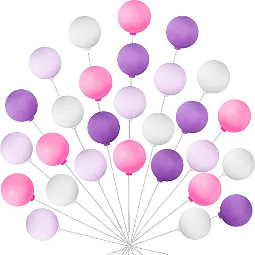 HAOBIN Kuchen Dekoration Kugeln 32 StüCk Luftballons Tortenaufsatz Luftballon Kuchen Topper Cupcake Topper Ball Kuchendeckel Diy Kuchen Dekorieren Valentinstag Geburtstag Hochzeit ZubehöR Dekor (D)