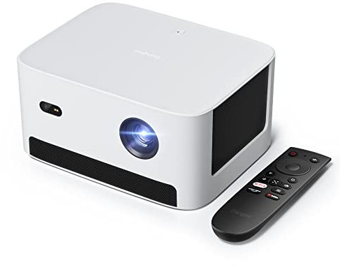 Dangbei Neo Projector mini, Smart Projector Full HD 1080P with Netflix-Licensed, Auto Focus, Auto Keystone, Dolby Sound, WiFi&Bluetooth for Mini Office Home Theatre, 26.4 x 22.6 x 21.2cm, White